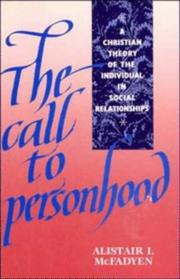 Cover of The call to personhood by Alistair I. McFadyen