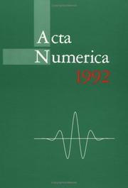 Front cover of Acta Numerica 1992 (Acta  Numerica) by Arieh Iserles