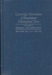 Cover of Cambridge Translations of Renaissance Philosophical Texts by Jill Kraye