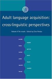 Cover of Adult language acquisition by Clive Perdue