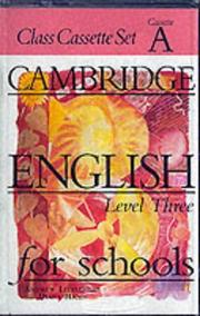 Cover of Cambridge English for Schools 3 Class cassette set (2 cassettes) by Andrew Littlejohn