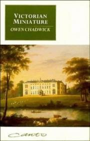 Cover of Victorian miniature by Owen Chadwick
