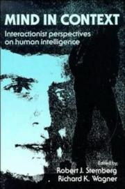 Cover of Mind in context by Robert J. Sternberg