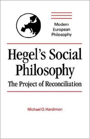 Front cover of Hegel's social philosophy by Michael O. Hardimon