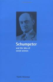 Cover of Schumpeter and the idea of social science by Yūichi Shionoya