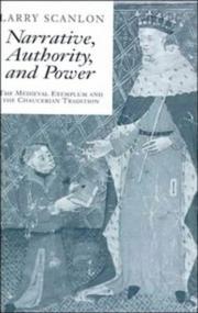 Cover of Narrative, authority, and power by Larry Scanlon