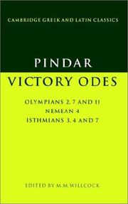 Cover of Victory odes by Pindar