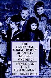 Cover of The Cambridge Social History of Britain, 17501950 by F. M. L. Thompson