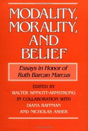 Cover of Modality, morality, and belief by Ruth Barcan Marcus