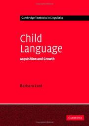 Cover of Child Language by Barbara C. Lust
