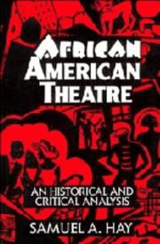 Front cover of African American theatre by Samuel A. Hay