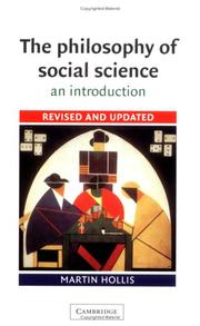 Front cover of The philosophy of social science by Martin Hollis