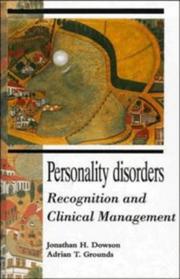 Cover of Personality disorders by Jonathan H. Dowson