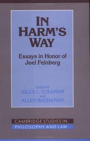 Front cover of In harm's way by Joel Feinberg