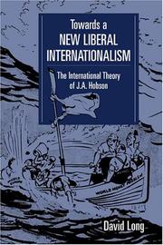Cover of Towards a new liberal internationalism by David Long