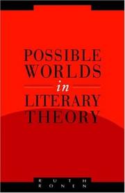 Front cover of Possible worlds in literary theory by Ruth Ronen