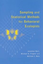 Cover of Sampling and statistical methods for behavioral ecologists by Jonathan Bart