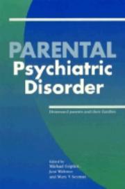 Cover of Parental psychiatric disorder by M. V. Seeman