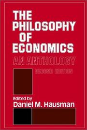 Front cover of The Philosophy of Economics by Daniel M. Hausman