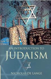 Front cover of An Introduction to Judaism (Introduction to Religion) by Nicholas de Lange