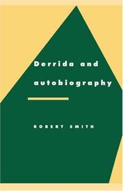 Cover of Derrida and autobiography by Smith, Robert