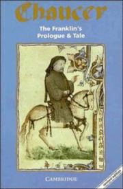 Front cover of The Franklin's prologue and tale from the Canterbury tales by Geoffrey Chaucer