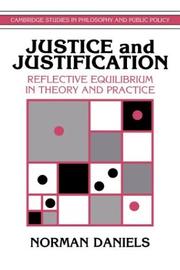 Front cover of Justice and justification by Norman Daniels