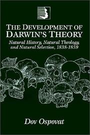 Front cover of The development of Darwin's theory by Dov Ospovat