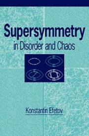 Front cover of Supersymmetry in disorder and chaos by Konstantin Efetov
