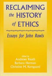 Front cover of Reclaiming the history of ethics by Andrews Reath