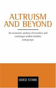 Cover of Altruism and Beyond by Oded Stark