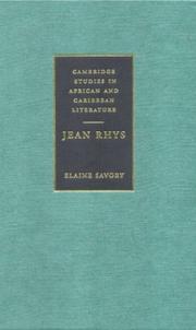 Front cover of Jean Rhys by Elaine Savory