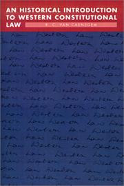 Front cover of An historical introduction to western constitutional law by R.C. van Caenegem