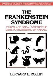 Cover of The Frankenstein syndrome by Bernard E. Rollin