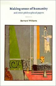 Front cover of Making sense of humanity and other philosophical papers, 1982-1993 by Bernard Arthur Owen Williams