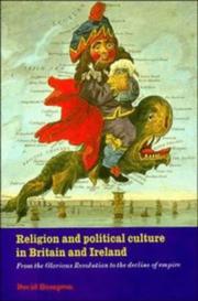 Cover of Religion and political culture in Britain and Ireland by David Hempton