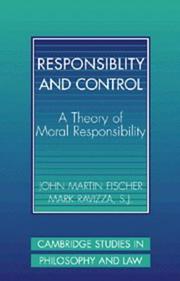 Front cover of Responsibility and control by John Martin Fischer