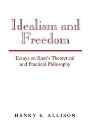 Cover of Idealism and freedom by Henry E. Allison