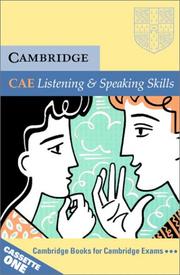 Front cover of CAE Listening and Speaking Skills Cassette set by Diana Pye