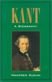 Cover of Kant by Manfred Kuehn