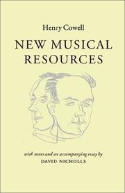 Front cover of New musical resources by Henry Cowell
