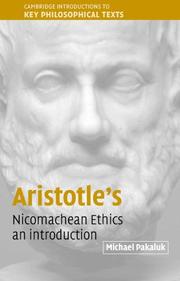 Front cover of Aristotle's Nicomachean Ethics by Michael Pakaluk