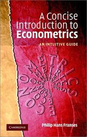 Cover of A concise introduction to econometrics by Philip Hans Franses