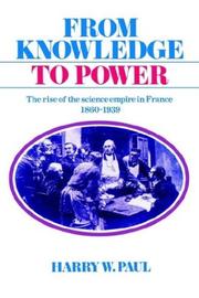 Cover of From Knowledge to Power by Harry W. Paul