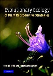 Front cover of Evolutionary ecology of plant reproductive strategies by Thomas Johannes de Jong