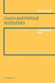 Front cover of Courts and Political Institutions by Tim Koopmans