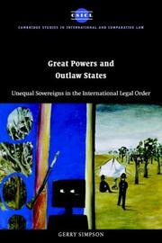 Front cover of Great Powers and Outlaw States by Gerry Simpson