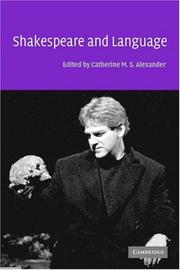Front cover of Shakespeare and language by Catherine M. S. Alexander