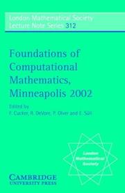 Front cover of Foundations of computational mathematics, Minneapolis 2002 by Foundations of Computational Mathematics Conference (2002 Minneapolis, Minn.)