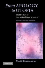 Front cover of From Apology to Utopia by Martti Koskenniemi